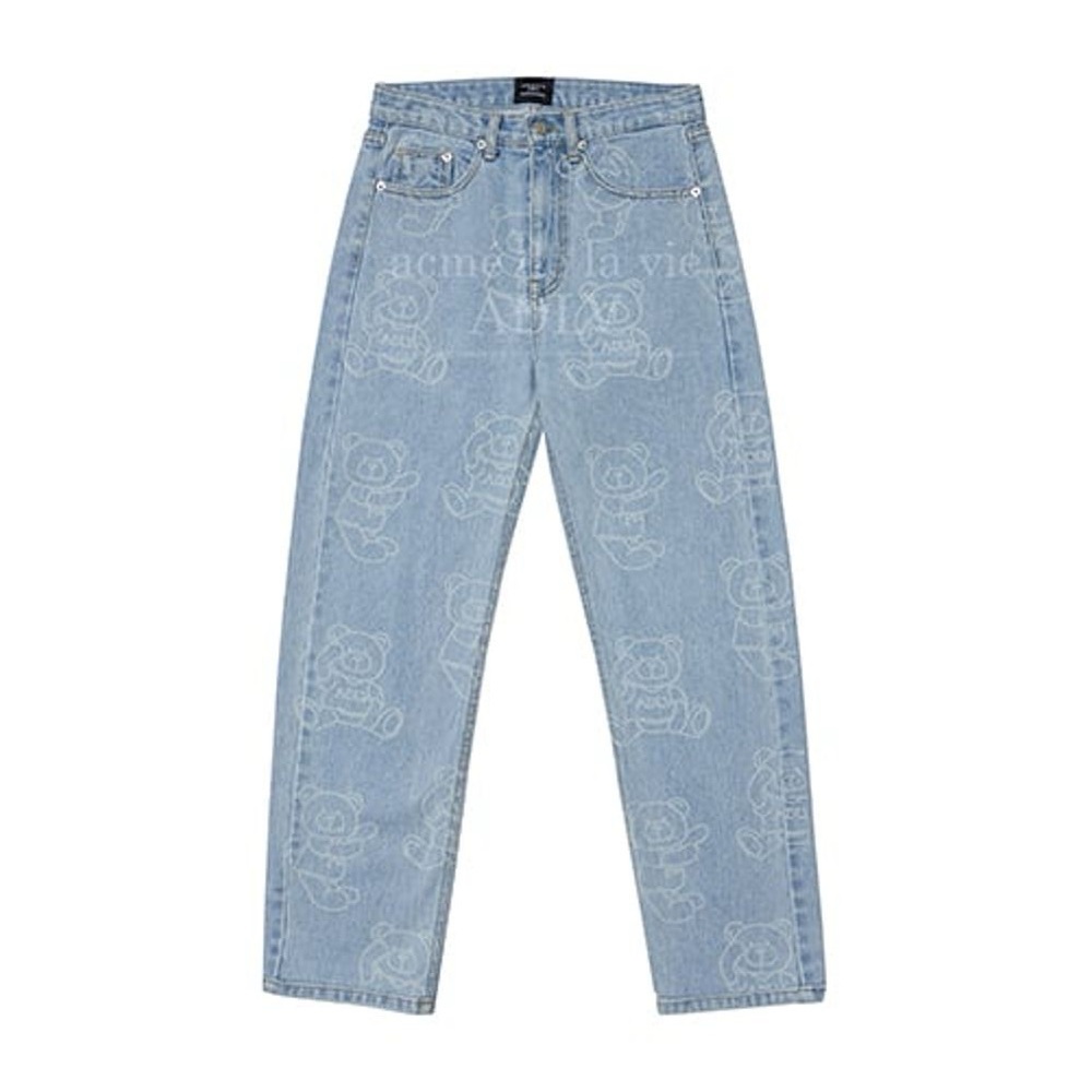 acmé de la vie
ADLV BEAR PATTERN DENIM PANTS LIGHT BLUE